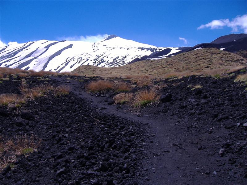 At 2000m on etna, area of recent eruption